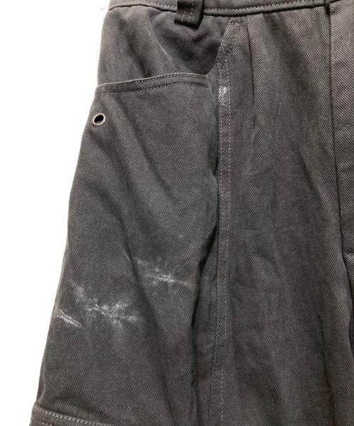 AAKAM（アーカム）AAKAM (アーカム) 98 Knee Pin-Tuck Contrast Cargo Pants（ニーピンタック コントラストカーゴパンツ）/ 韓国ブランド ブラック サイズ:1の古着・服飾アイテム