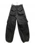AAKAM (アーカム) 98 Knee Pin-Tuck Contrast Cargo Pants（ニーピンタック コントラストカーゴパンツ）/ 韓国ブランド ブラック サイズ:1：10000円