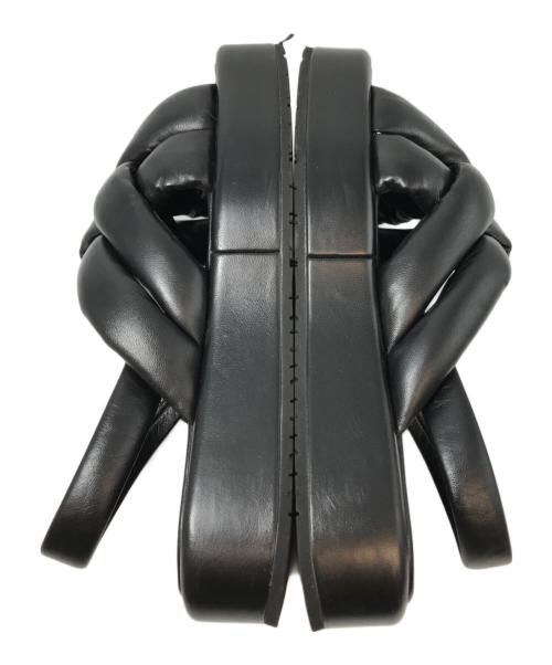 PRADA（プラダ）PRADA (プラダ) ナッパレザープラットフォームサンダル ブラック サイズ:38の古着・服飾アイテム