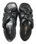 中古・古着 PRADA (プラダ) ナッパレザープラットフォームサンダル ブラック サイズ:38：40000円