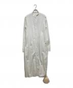 JIL SANDER+ジルサンダープラス）の古着「ロングシャツワンピース JPPP500180」｜ホワイト