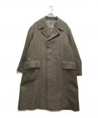 AURALEEオーラリー）の古着「18AW/ DOUBLE FACE CHECK LONG COAT(ダブルフェイスチェックロングコート） A8AC01BN」｜ブラウン