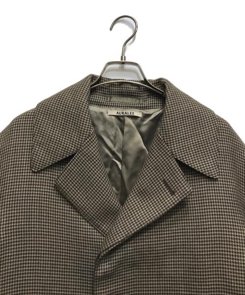 AURALEE（オーラリー）AURALEE (オーラリー) 18AW/ DOUBLE FACE CHECK LONG COAT(ダブルフェイスチェックロングコート） A8AC01BN ブラウン サイズ:3の古着・服飾アイテム