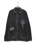 OFFICINE GENERALEオフィシンジェネラル）の古着「ステッチジャケット S23MOTW606」｜ブラック