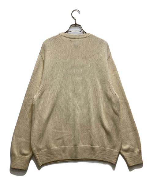 stussy（ステューシー）stussy (ステューシー) CURLY S SWEATER（カーリー S セーター）117073 ベージュ サイズ:Mの古着・服飾アイテム