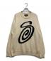 stussy（ステューシー）の古着「CURLY S SWEATER（カーリー S セーター）117073」｜ベージュ