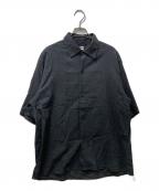 BLURHMSブラームス）の古着「Silk-Co Voile Half-Sleeve Shirt (シルクボイルハーフスリーブシャツ）BHS26S036SiCo」｜ブラック