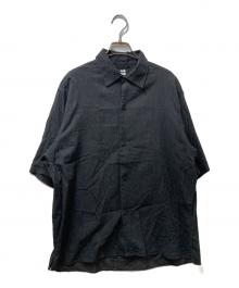 BLURHMS（ブラームス）の古着「Silk-Co Voile Half-Sleeve Shirt (シルクボイルハーフスリーブシャツ）BHS26S036SiCo」｜ブラック