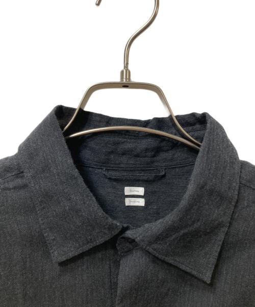 BLURHMS（ブラームス）blurhms (ブラームス) Silk-Co Voile Half-Sleeve Shirt (シルクボイルハーフスリーブシャツ）BHS26S036SiCo ブラック サイズ:2の古着・服飾アイテム