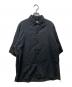 blurhms（ブラームス）の古着「Silk-Co Voile Half-Sleeve Shirt (シルクボイルハーフスリーブシャツ）BHS26S036SiCo」｜ブラック