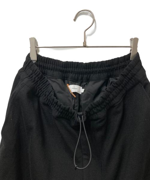 Graphpaper（グラフペーパー）Graphpaper (グラフペーパー) 24AW Wool Smooth Flannel Easy Wide Pants (ウールスムースフラネットイージーワイドパンツ）GM244-40011 ブラック サイズ:1の古着・服飾アイテム