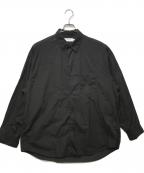 Graphpaperグラフペーパー）の古着「Broad Regular Collar Shirt  （ブロードレギュラーカラーシャツ）GM233-50314IS」｜ブラック