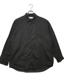 Graphpaper（グラフペーパー）の古着「Broad Regular Collar Shirt  （ブロードレギュラーカラーシャツ）GM233-50314IS」｜ブラック