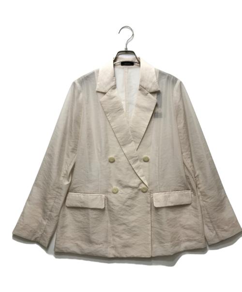anuans（アニュアンス）anuans (アニュアンス) シアーオーバーテーラードジャケット 1524301253 ベージュ サイズ:FREEの古着・服飾アイテム