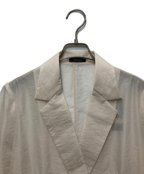 anuans（アニュアンス）anuans (アニュアンス) シアーオーバーテーラードジャケット 1524301253 ベージュ サイズ:FREEの古着・服飾アイテム
