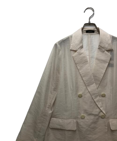 anuans（アニュアンス）anuans (アニュアンス) シアーオーバーテーラードジャケット 1524301253 ベージュ サイズ:FREEの古着・服飾アイテム