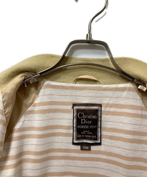 Christian Dior Sports（クリスチャン ディオールスポーツ）Christian Dior Sports (クリスチャン ディオールスポーツ) MA-1ジャケット ベージュ サイズ:40の古着・服飾アイテム