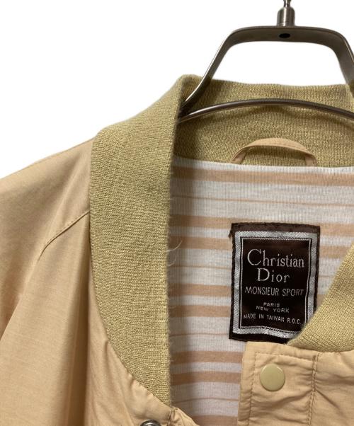 Christian Dior Sports（クリスチャン ディオールスポーツ）Christian Dior Sports (クリスチャン ディオールスポーツ) MA-1ジャケット ベージュ サイズ:40の古着・服飾アイテム