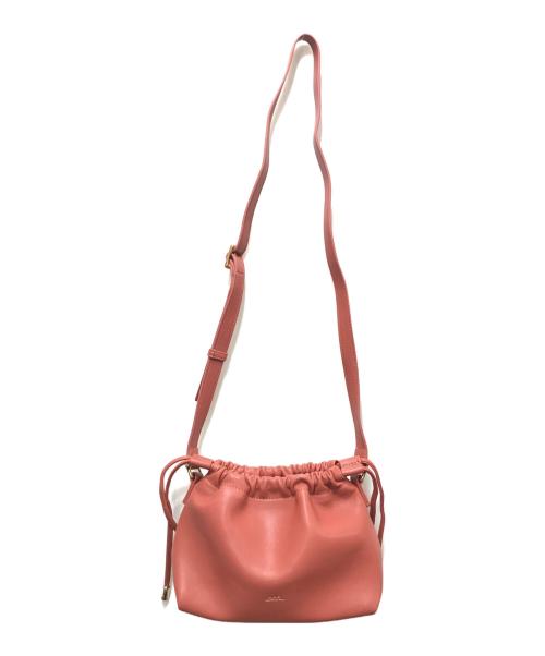 A.P.C.（アーペーセー）A.P.C. (アーペーセー) SAC NINON MINI 22PC（サック ニノン ミニ） ドロ－ストリングショルダーバッグ / 巾着ショルダーバッグ ピンクの古着・服飾アイテム