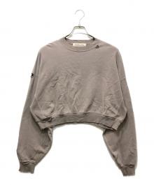 REMI RELIEF×SHISHIKUI（レミレリーフ×シシクイ）の古着「ダメージ加工スウェット」｜ブラウン