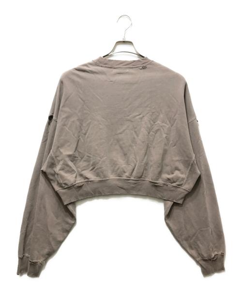 REMI RELIEF（レミレリーフ）REMI RELIEF (レミレリーフ) shishikui (シシクイ) ダメージ加工スウェット ブラウン サイズ:Mの古着・服飾アイテム