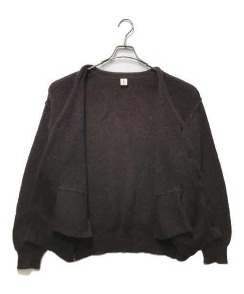 MEIAS（メイアス）MEIAS (メイアス) SUPER KID MOHAIR V CADIGAN - MINT （スーパーキッドモヘヤカーディガン）MOCD-3A11 ブラウン サイズ:Mの古着・服飾アイテム