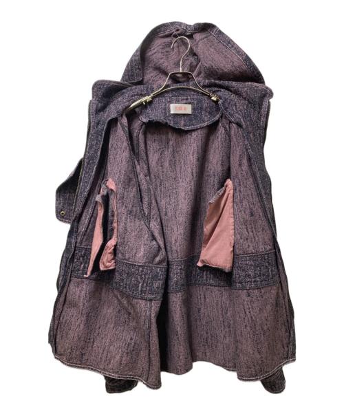 YUEQI QI（ユェチ チ）YUEQI QI (ユェチ チ) フーデット デニムジャケット パープル サイズ:Sの古着・服飾アイテム