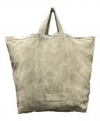 seven by sevenセブンバイセブン）の古着「LEATHER TOTE BAG Cow split leather（レザートートバッグ カウスプリットレザー）」｜グレー