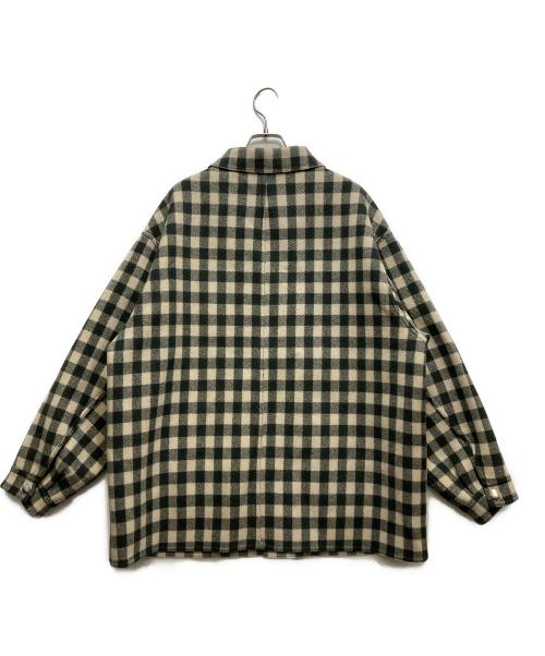 H BEAUTY&YOUTH（エイチ ビューティー&ユース）H BEAUTY&YOUTH (エイチ ビューティー&ユース) ウールチェックカバーオール 1225-104-9988 グリーン サイズ:Mの古着・服飾アイテム