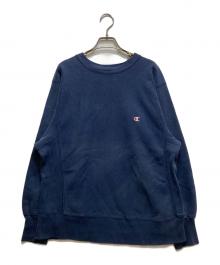 Champion REVERSE WEAVE（チャンピオン リバース ウィーブ）の古着「クルーネックスウェット」｜ネイビー