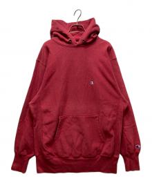 Champion REVERSE WEAVE（チャンピオン リバース ウィーブ）の古着「90’S プルオーバーパーカー」｜レッド