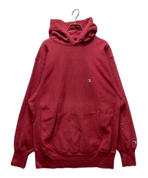 Champion REVERSE WEAVE（チャンピオン リバース ウィーブ）Champion REVERSE WEAVE (チャンピオン リバース ウィーブ) 90’S プルオーバーパーカー レッド サイズ:XLの古着・服飾アイテム