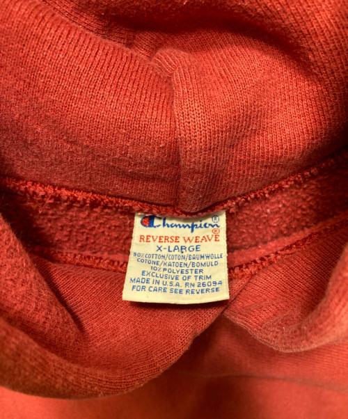Champion REVERSE WEAVE（チャンピオン リバース ウィーブ）Champion REVERSE WEAVE (チャンピオン リバース ウィーブ) 90’S プルオーバーパーカー レッド サイズ:XLの古着・服飾アイテム