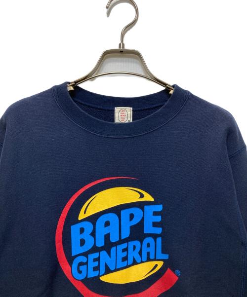 A BATHING APE（アベイシングエイプ）A BATHING APE (アベイシングエイプ) 90’S プリントスウェット ネイビー サイズ:Sの古着・服飾アイテム