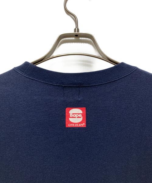A BATHING APE（アベイシングエイプ）A BATHING APE (アベイシングエイプ) 90’S プリントスウェット ネイビー サイズ:Sの古着・服飾アイテム
