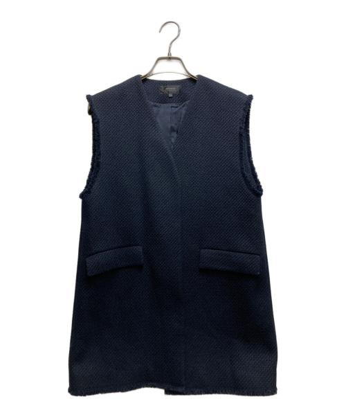 ARTISAN（アルチザン）ARTISAN (アルチザン) Vネック フリンジベスト ネイビー サイズ:9の古着・服飾アイテム