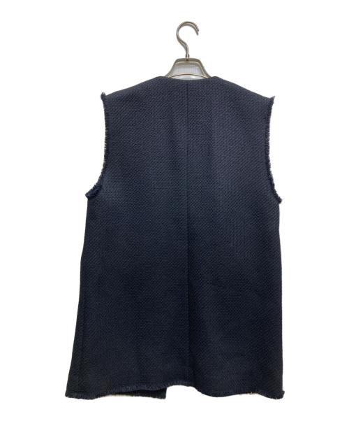 ARTISAN（アルチザン）ARTISAN (アルチザン) Vネック フリンジベスト ネイビー サイズ:9の古着・服飾アイテム