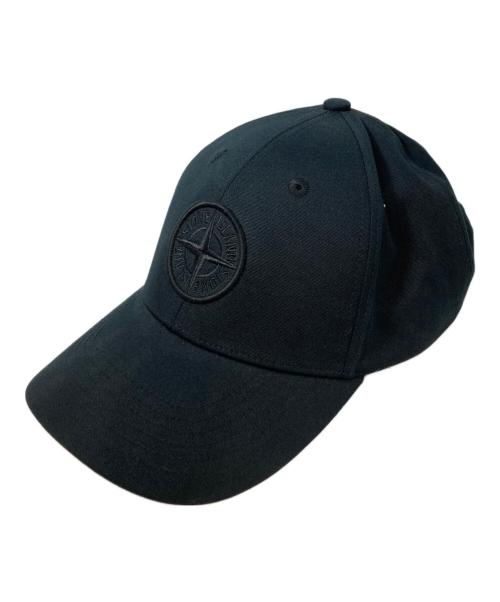 STONE ISLAND（ストーンアイランド）STONE ISLAND (ストーンアイランド) Logo cotton baseball cap （ロゴコットンベースボールキャップ）K1S159100996S0065 ブラックの古着・服飾アイテム