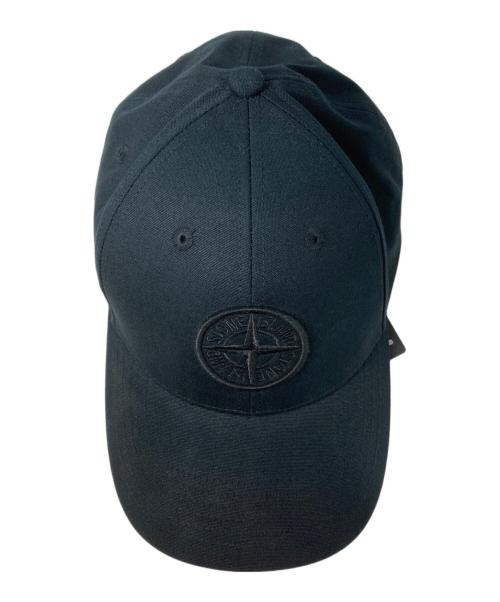 STONE ISLAND（ストーンアイランド）STONE ISLAND (ストーンアイランド) Logo cotton baseball cap （ロゴコットンベースボールキャップ）K1S159100996S0065 ブラックの古着・服飾アイテム