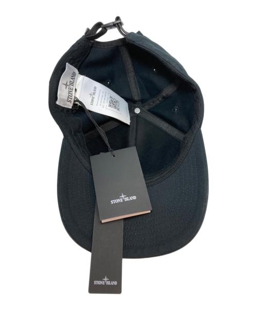 STONE ISLAND（ストーンアイランド）STONE ISLAND (ストーンアイランド) Logo cotton baseball cap （ロゴコットンベースボールキャップ）K1S159100996S0065 ブラックの古着・服飾アイテム