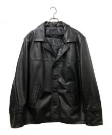 USED（ユーズド）の古着「レザーカーコート」｜ブラック