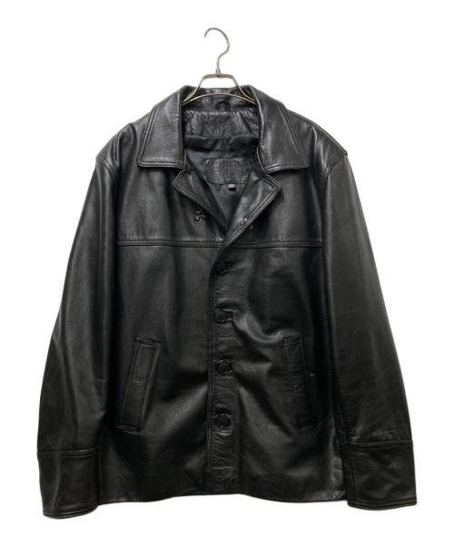 USED（ユーズド）USED (ユーズド) レザーカーコート ブラック サイズ:Mの古着・服飾アイテム