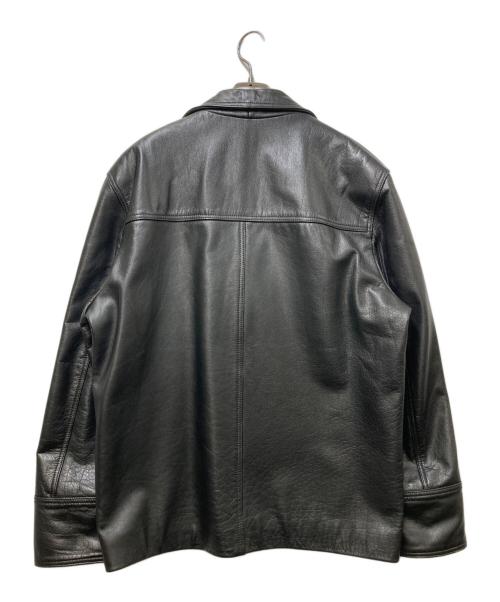 USED（ユーズド）USED (ユーズド) レザーカーコート ブラック サイズ:Mの古着・服飾アイテム