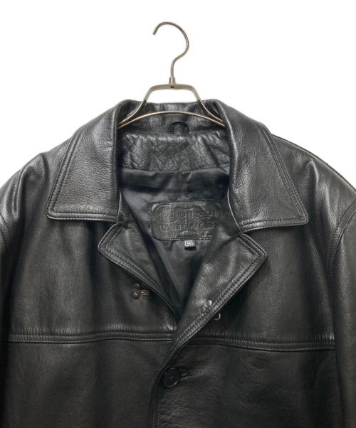 USED（ユーズド）USED (ユーズド) レザーカーコート ブラック サイズ:Mの古着・服飾アイテム