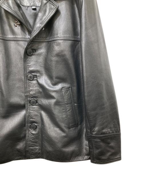 USED（ユーズド）USED (ユーズド) レザーカーコート ブラック サイズ:Mの古着・服飾アイテム