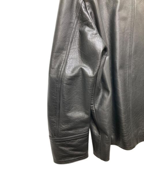USED（ユーズド）USED (ユーズド) レザーカーコート ブラック サイズ:Mの古着・服飾アイテム