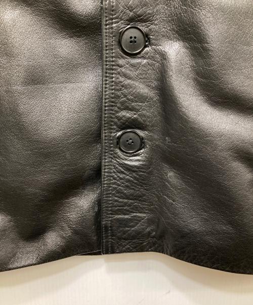 USED（ユーズド）USED (ユーズド) レザーカーコート ブラック サイズ:Mの古着・服飾アイテム