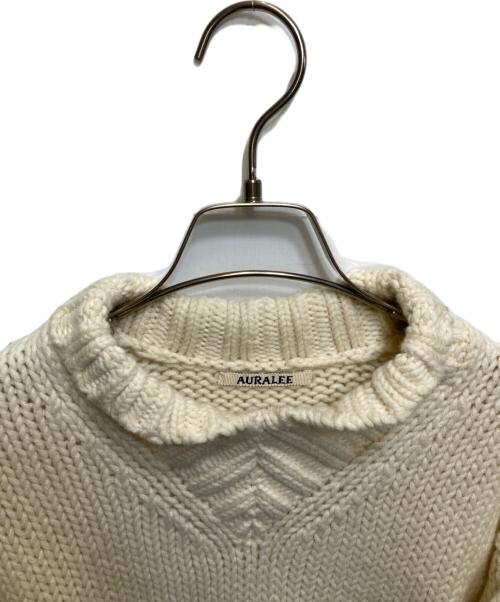 AURALEE（オーラリー）AURALEE (オーラリー) SUPER FINE WOOL AIRY KNIT V-NECK P/O　	A20AP02TA アイボリーの古着・服飾アイテム