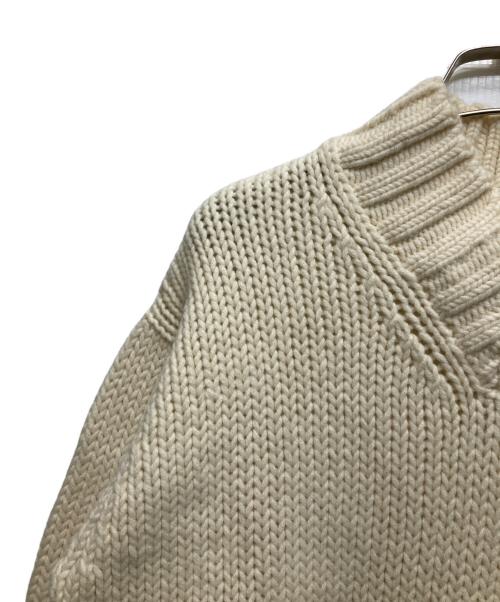 AURALEE（オーラリー）AURALEE (オーラリー) SUPER FINE WOOL AIRY KNIT V-NECK P/O　	A20AP02TA アイボリーの古着・服飾アイテム