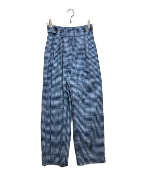 MAISON SPECIAL（メゾンスペシャル）MAISON SPECIAL (メゾンスペシャル) 2way Waist Checkered Pants ブルー サイズ:36の古着・服飾アイテム